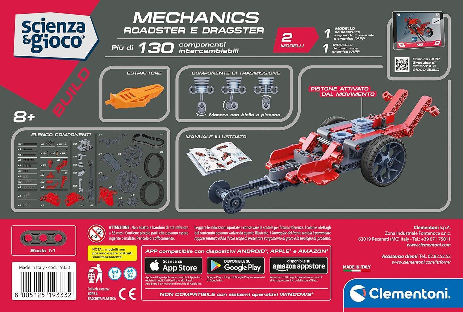 clementoni mechanics roadster e dragster