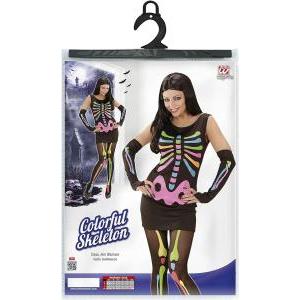 Costume scheletro fluo tgs