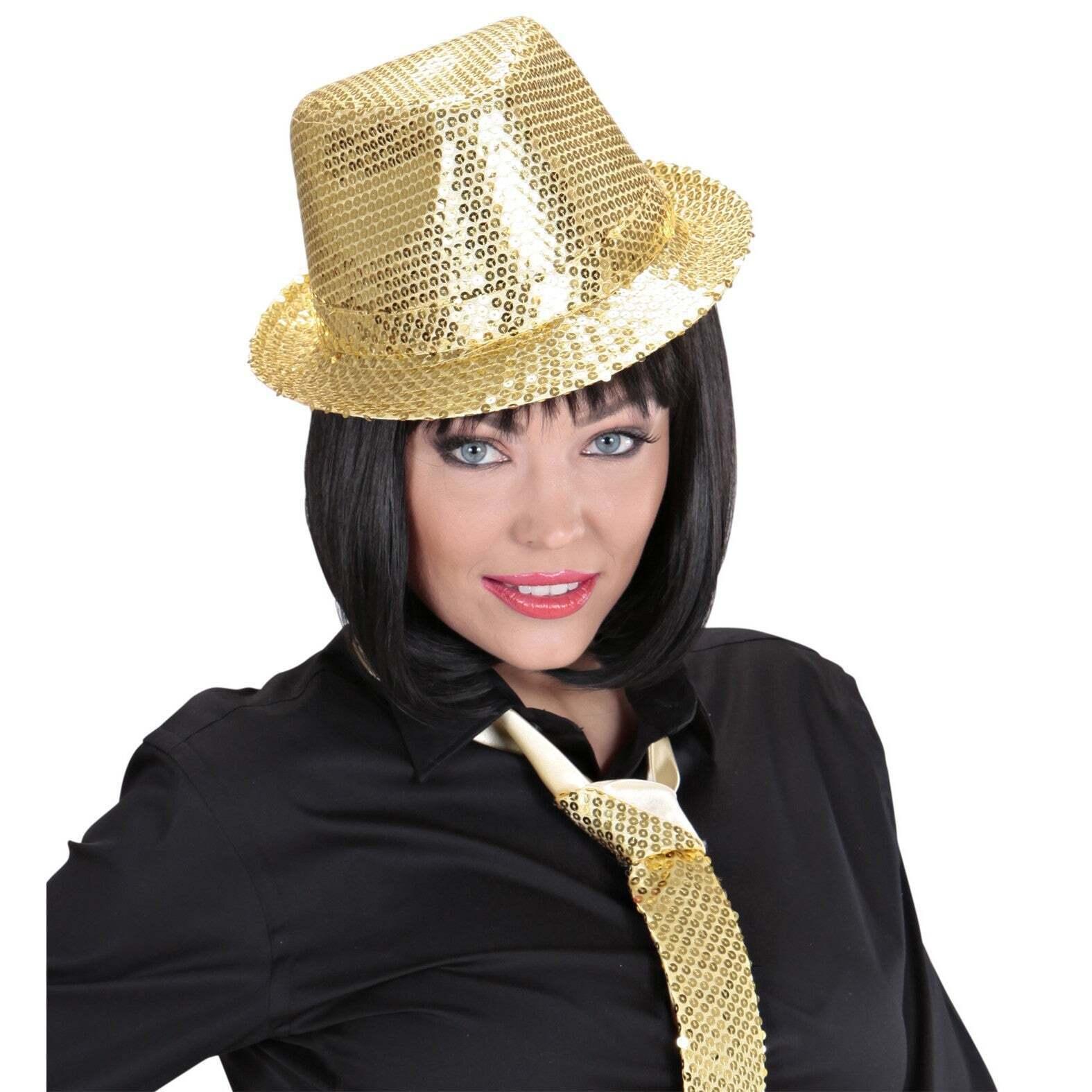 widmann cappello paillettes oro