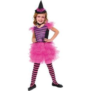 Costume strega glamour rosa tg8-10