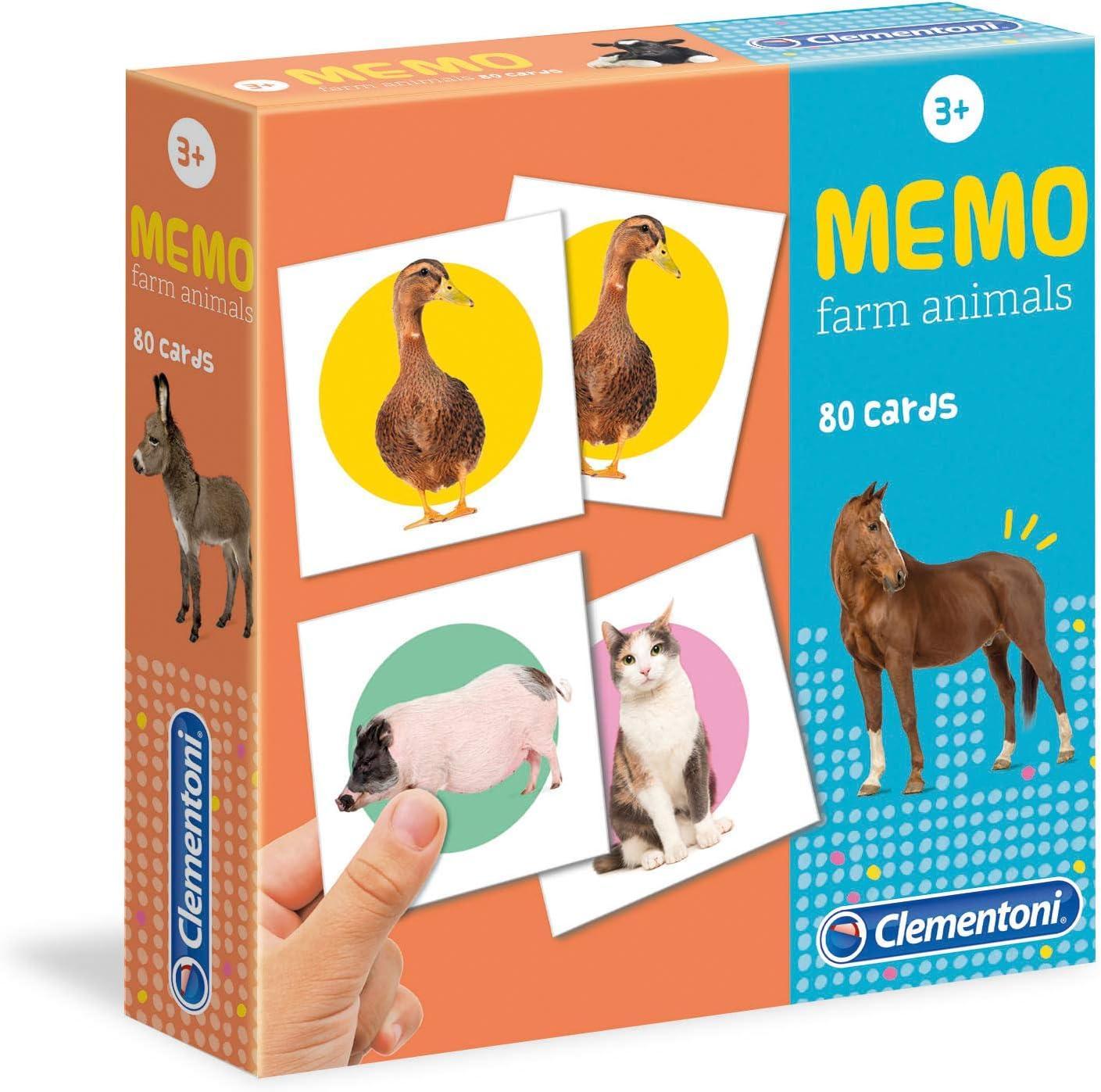 clementoni memo games farm animals