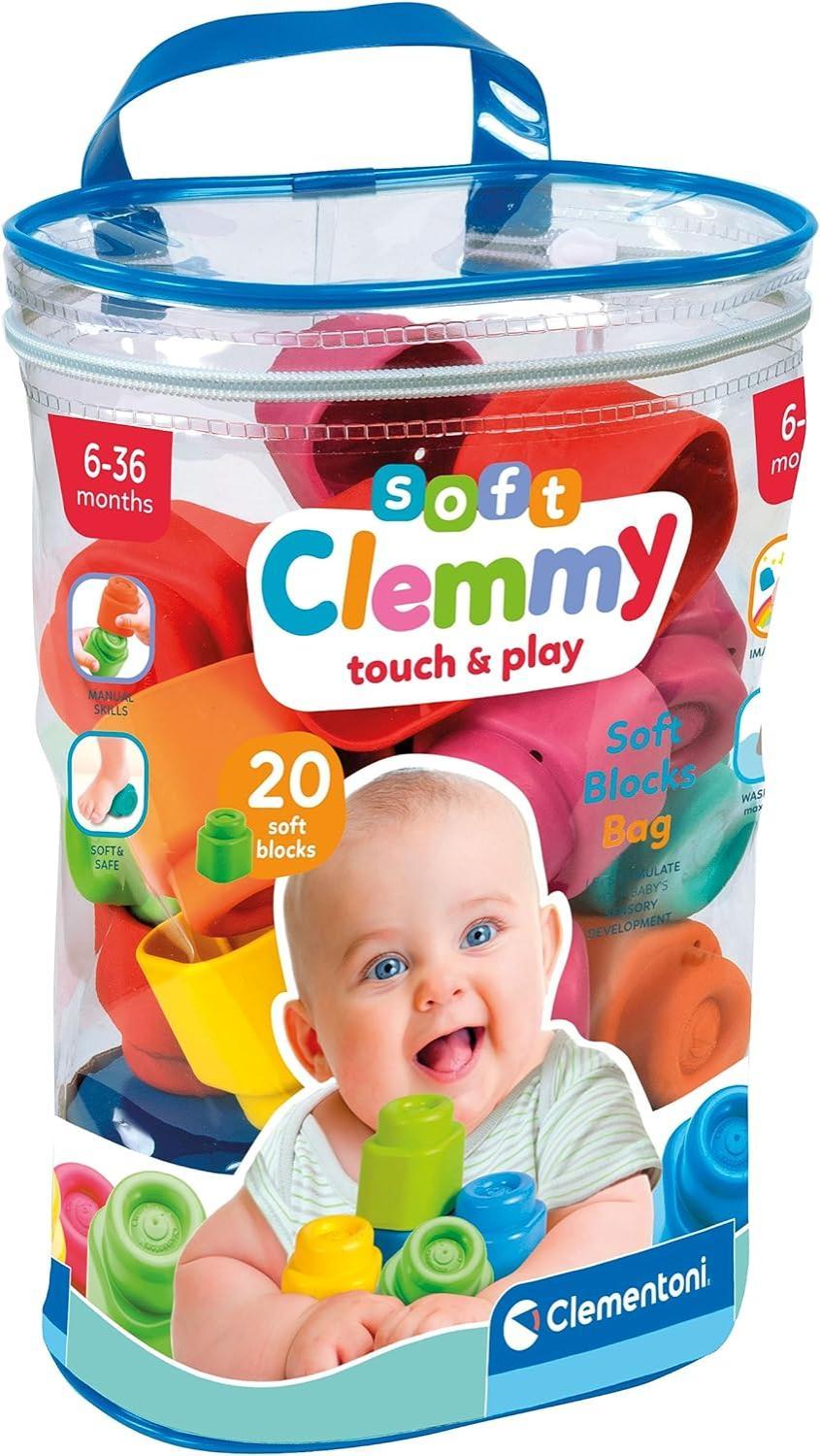 clementoni clemmy soft costruzioni morbide 20pz