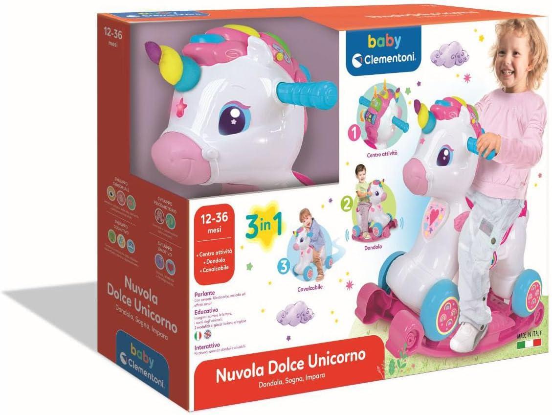 clementoni nuvola dolce unicorno cavalcabile