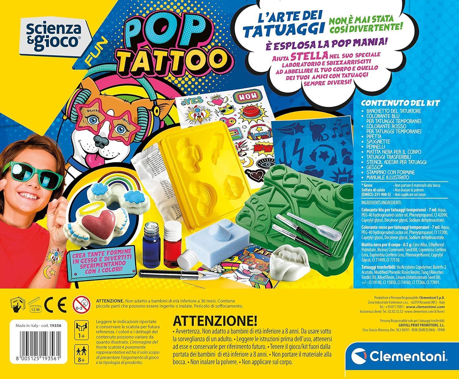 clementoni tattoo art pop style