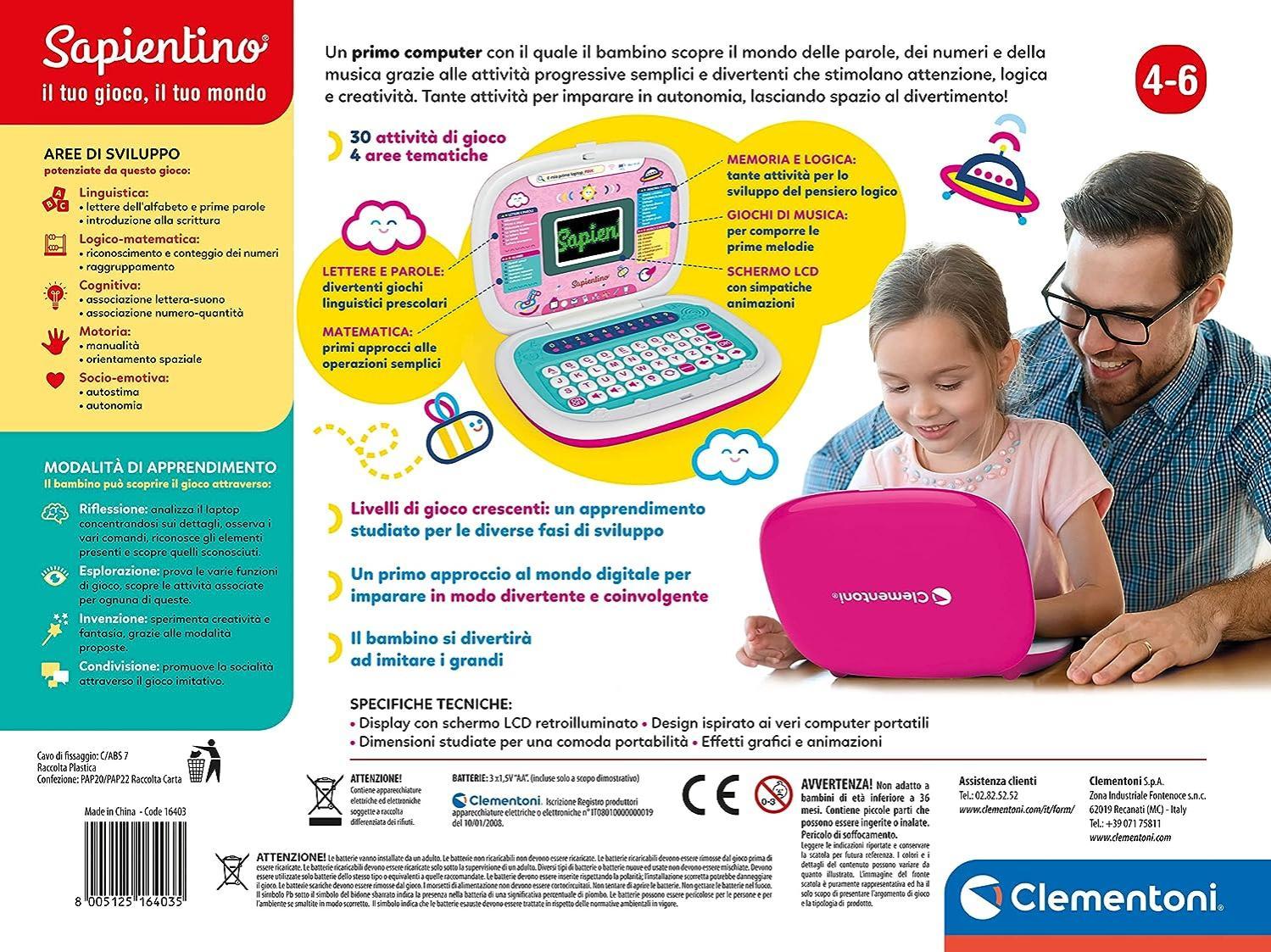 clementoni il mio primo computer pink