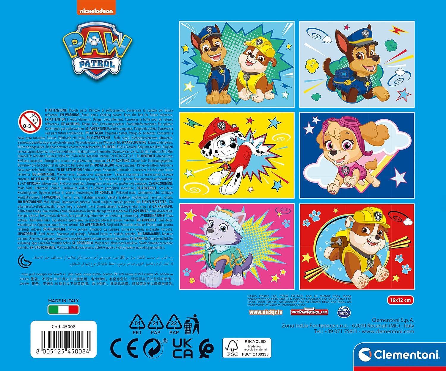 clementoni cubi 12pz paw patrol