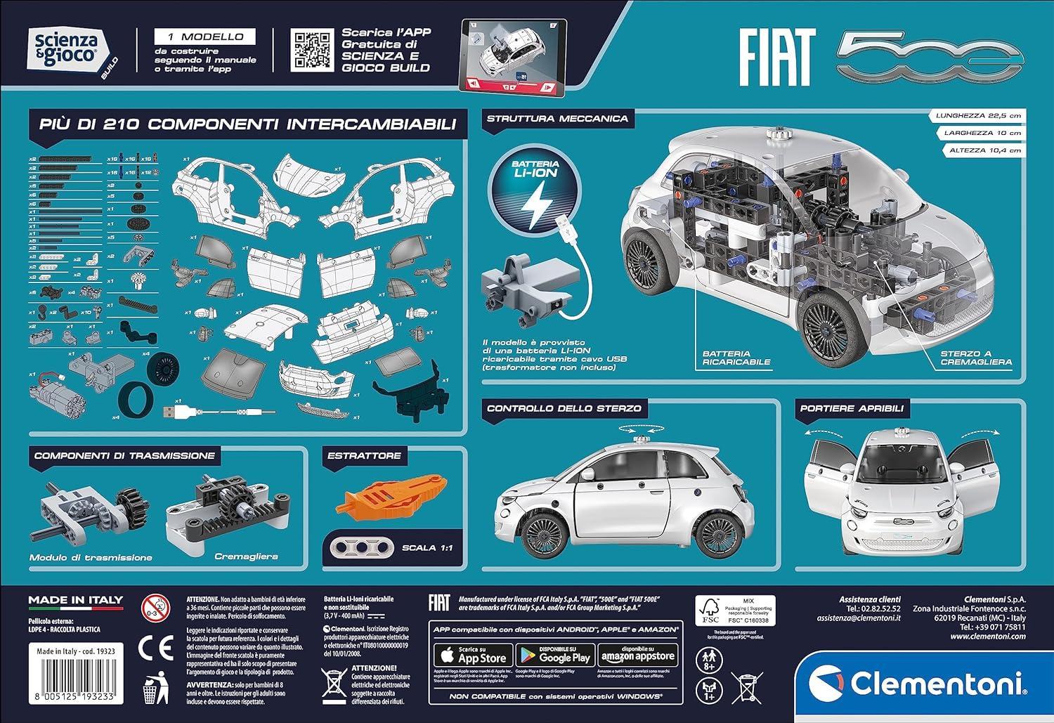 clementoni mechanics fiat 500 elettrica