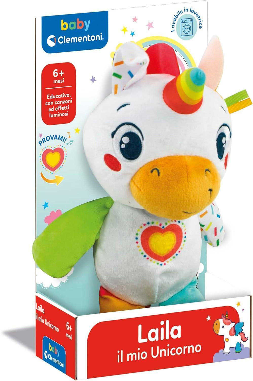 clementoni baby unicorno peluche laila