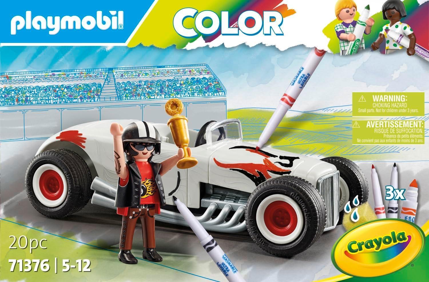 playmobil color auto da corsa