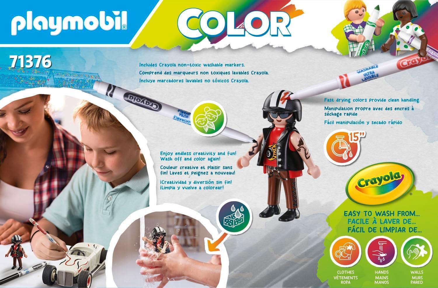 playmobil color auto da corsa