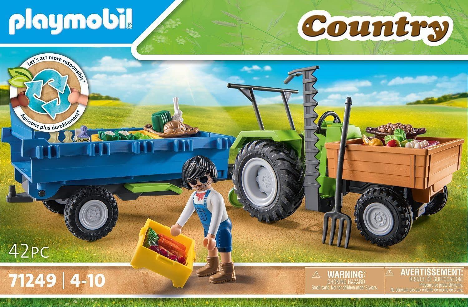 playmobil trattore con rimorchio