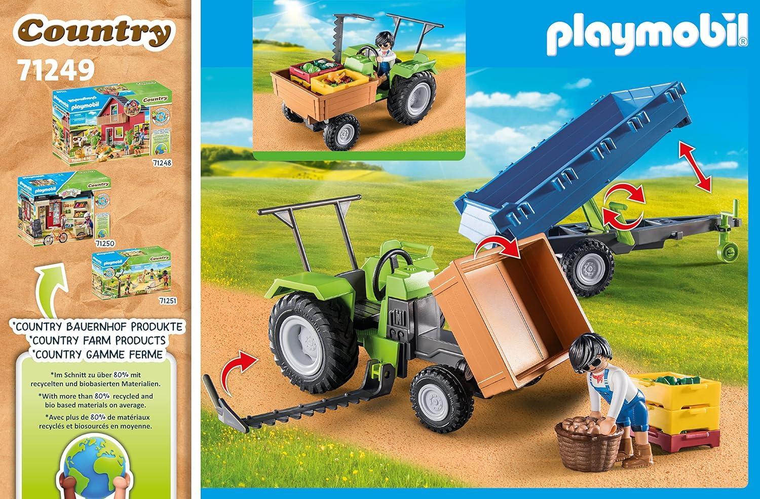 playmobil trattore con rimorchio