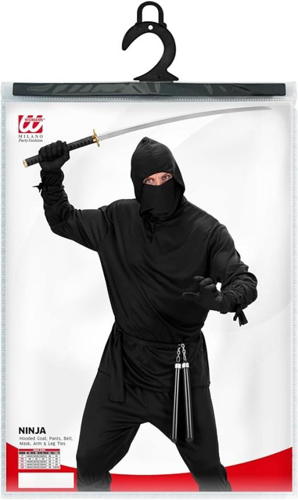 widmann costume ninja nero tgxl