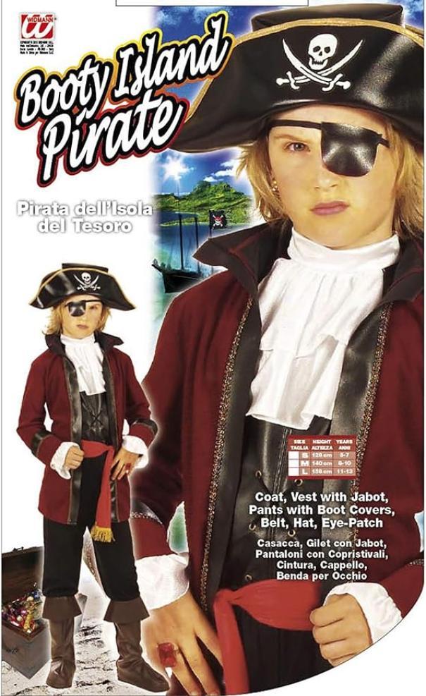 widmann costume pirata dell'isola del tesoro tg158