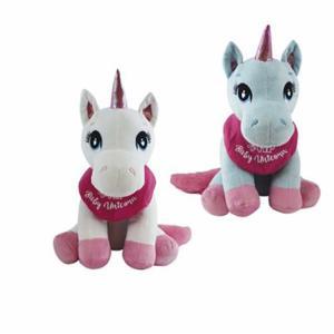 Unicorno baby con bavaglino cm30 luci e suoni