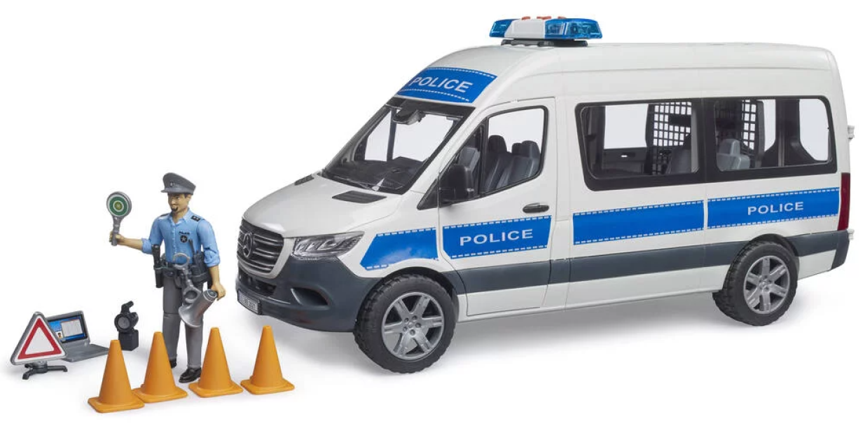 bruder spielwaren gmbh mb sprinter polizia luci e suoni