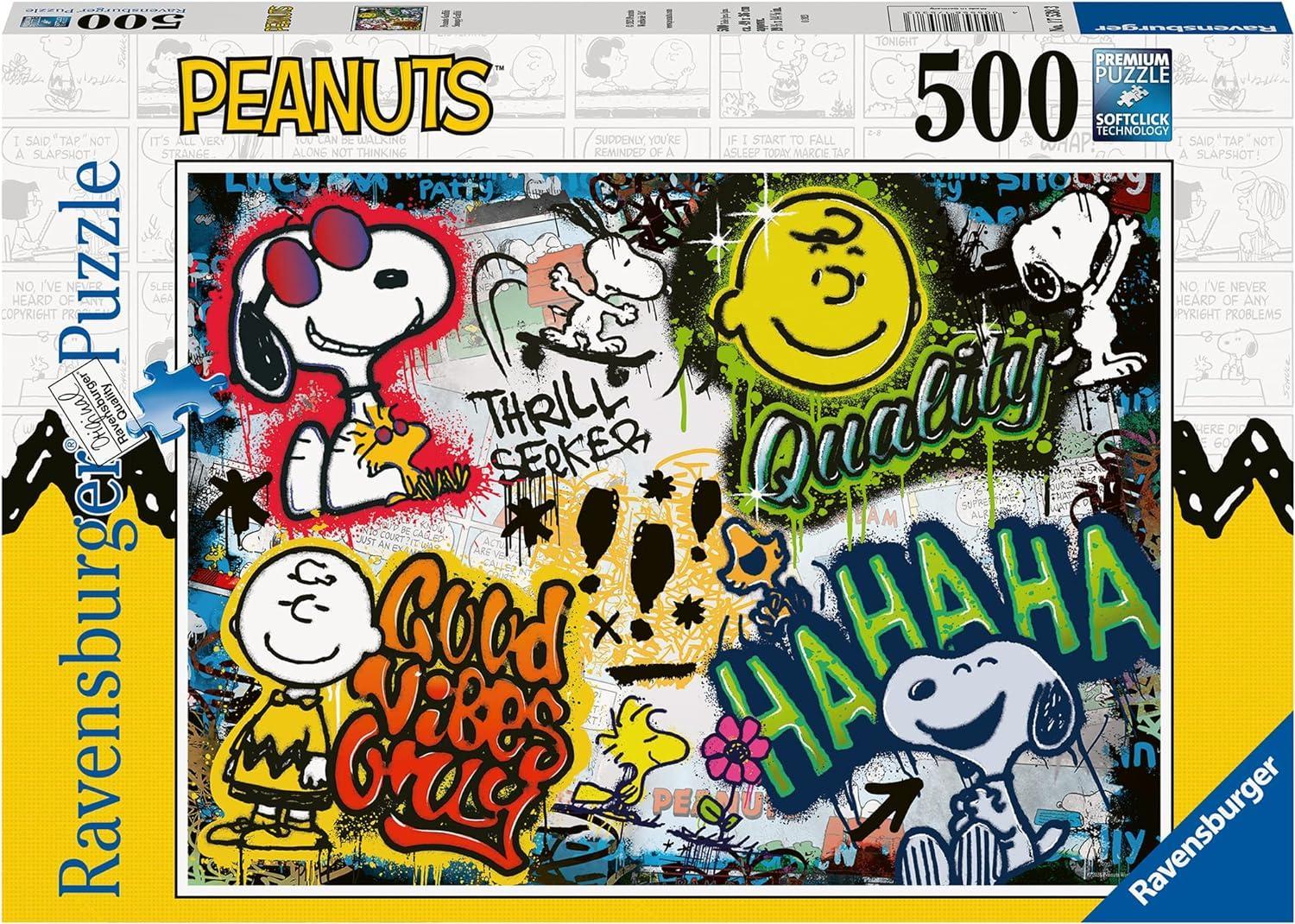 ravensburger puzzle 500pz peanuts graffiti