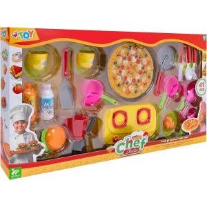 Pizza con accessori chef italia