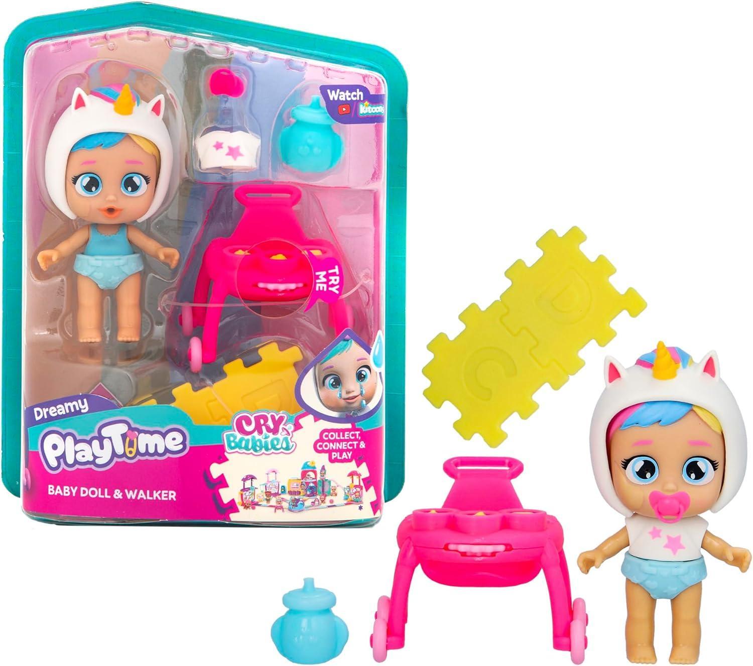 imc toys italy cry babies play time bambola con accessori