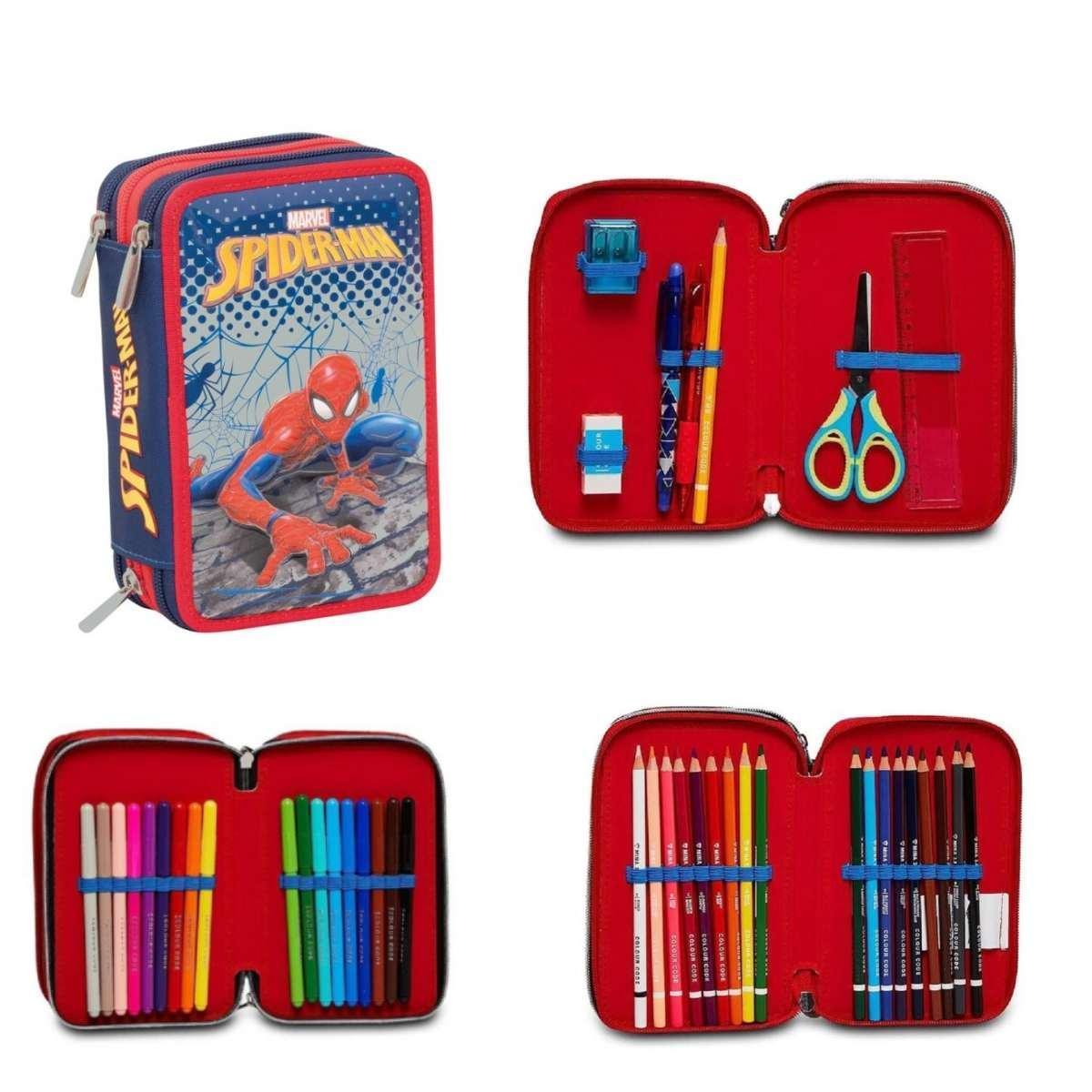 seven astuccio triplo spiderman webbed