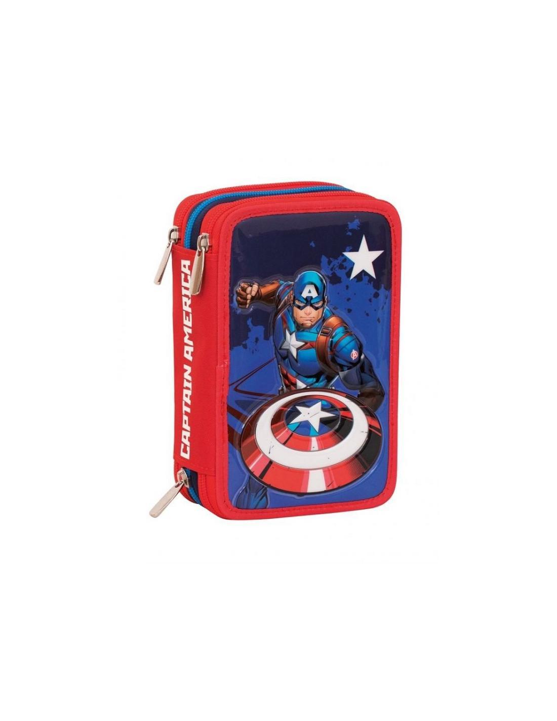 seven astuccio triplo marvel capitan america