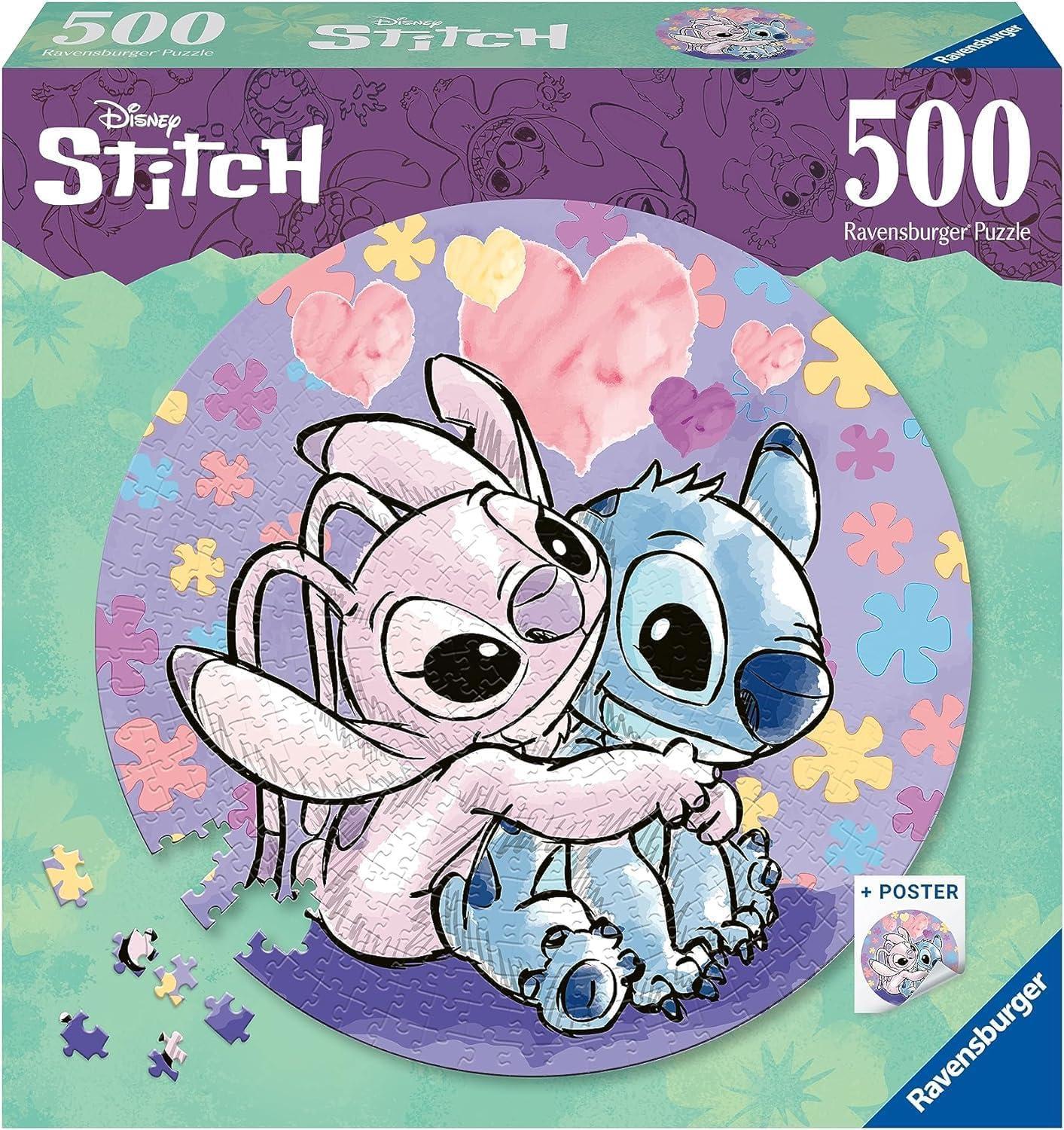 ravensburger puzzle 500pz stitch rotondo