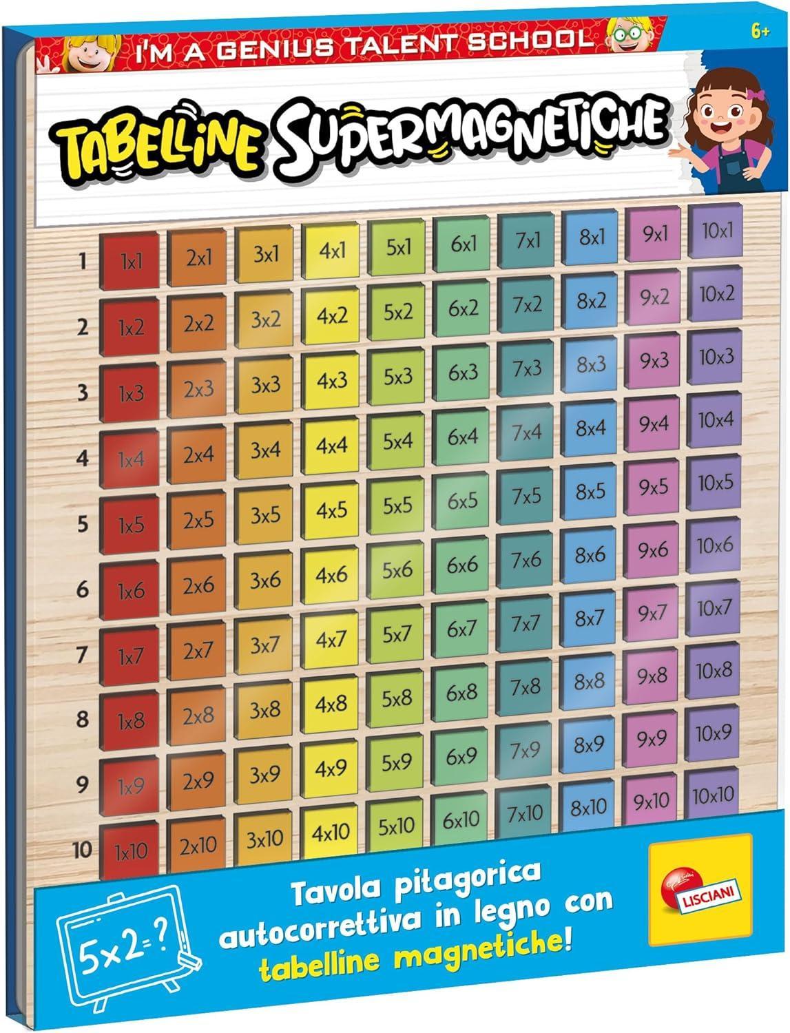 liscianigiochi tabelline supermagnetiche in legno